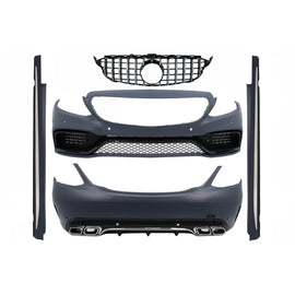 Body kit completo con Griglia anteriore per Mercedes Classe C W205 berlina (2014-2018) C63 design