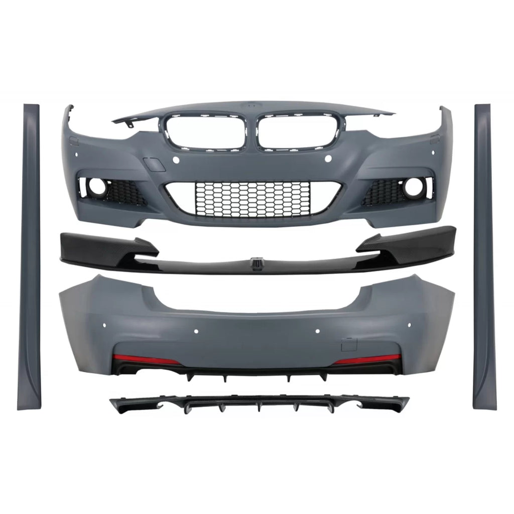 Body kit completo con anteriore Spoiler Splitter e diffusore Doppia uscita singolo scarico per BMW Serie 3 F30