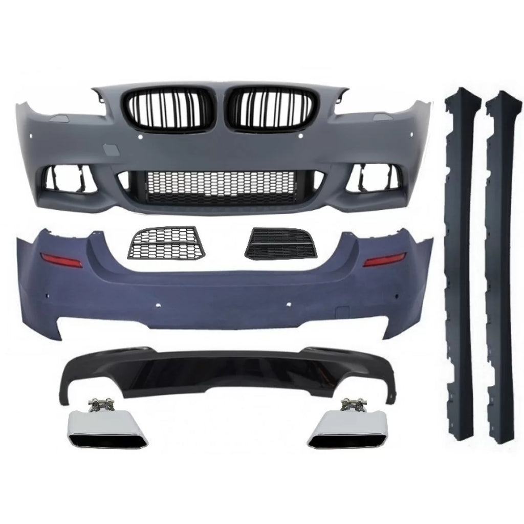 Body kit completo con Griglie a doppio rene per BMW Serie 5 F10 (2010-2017) M-Technik 550i design nere lucide Edition
