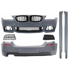 Body kit completo con Griglie a doppio rene per BMW Serie 5 F10 (2010-2017) M-Technik 550i design nere lucide Edition