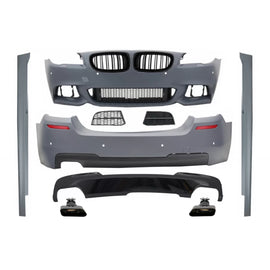 Body kit completo con Griglie a doppio rene per BMW Serie 5 F10 (2010-2017) M-Technik 550i design nere lucide Edition