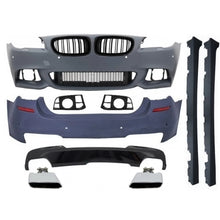 Carica l'immagine nel visualizzatore di Gallery, Body kit completo con Griglie a doppio rene per BMW F10 Serie 5 (2014-2017) restyling LCI M-Technik 550i design nere