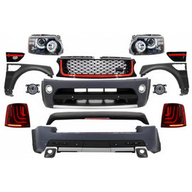 Body kit completo per Land Range Rover Sport L320 restyling (2009-2013) Autobiography design Glohh LED fanali posteriori
