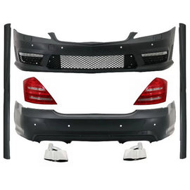 Body kit completo per Mercedes-Benz Classe S W221 Terminali di scarico LED fanali posteriori 2005-2011 (LWB) A-design