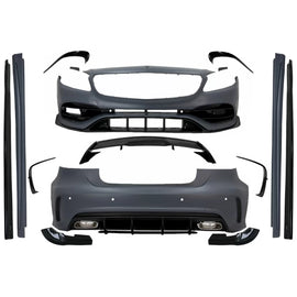 Body kit completo per Mercedes Classe A W176 (2012-2018) A45 design con Spoiler splitter alette Aero
