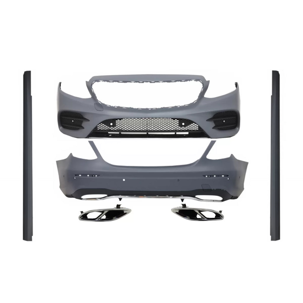 Body kit completo per Mercedes Classe E W213 (2016-2019) con Terminali di scarico E43 E53 design Sport Line design