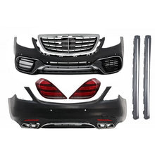 Body kit completo per Mercedes Classe S W222 (2013-2017) restyling S63 design e fanali posteriori Full LED