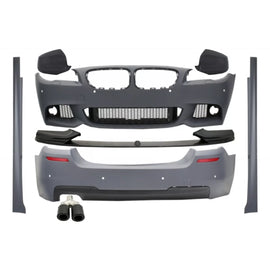 Body kit completo con Spoiler Lip e Calotte specchietti posteriore carbonio & Silenziatore di scarico terminale opaco