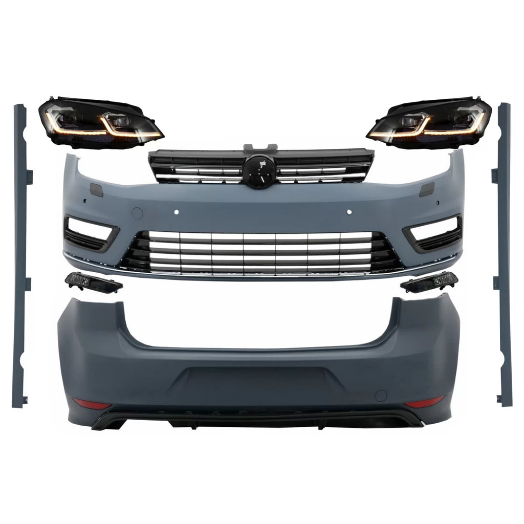 Body kit completo per VW Golf 7 VII (2012-2017) con LED fari anteriori sequenziale dinamico Indicatori di direzione