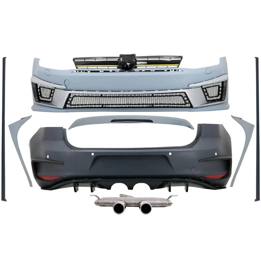Body kit completo per VW Golf 7 VII 5G1 (2012-2017) R400 design con completo Sistema di scarico e parabrezza tetto