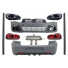 Body kit completo per VW Golf VI 6 MK6 (2008-2013) R20 design Sistema di scarico