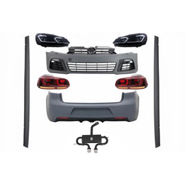 Body kit completo per VW Golf VI 6 MK6 (2008-2013) R20 design con fari anteriori LED e fanali posteriori dinamico