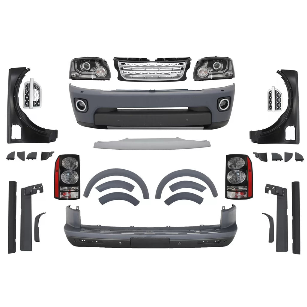 Body kit di conversione completo per Land Rover Discovery 3 L319 (2004-2009) a Discovery 4 restyling