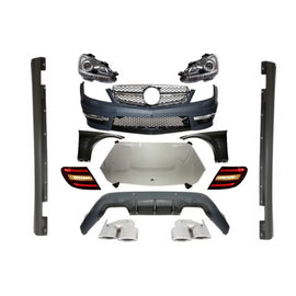 Body kit Mercedes Classe C W204 2007-2012 stile C63 restyling con fari xenon