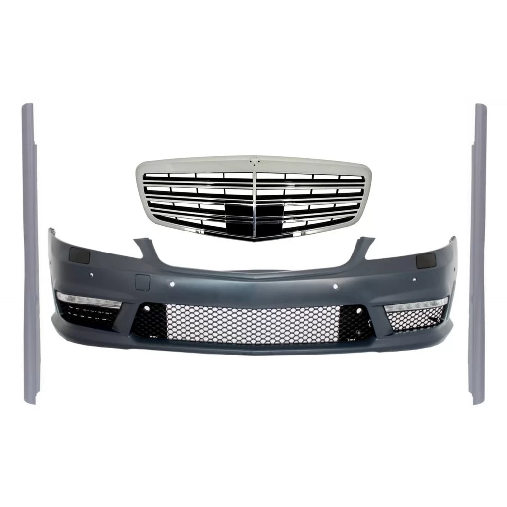 Completo Paraurti anteriore gruppo con Griglia centrale per Mercedes Classe S W221 (2005-2010) S63 S65 design