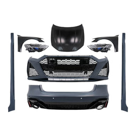 Completo largo Body kit per Audi A7 4G (2010-2014) conversione a 2020+ RS design
