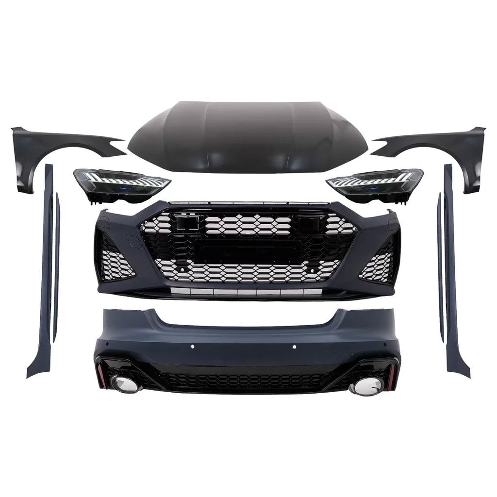 Completo largo Body kit per Audi A7 4G restyling (2015-2017) conversione a 2020+ RS design