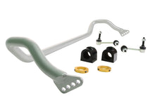Barra antirollio anteriore 33 mm regolabile in 4 posizioni Whiteline con biellette, boccole e collari laterali dorati, per Ford Falcon FG