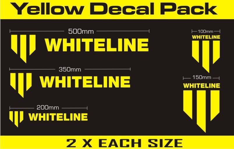 Kit adesivi gialli Whiteline — confezione completa