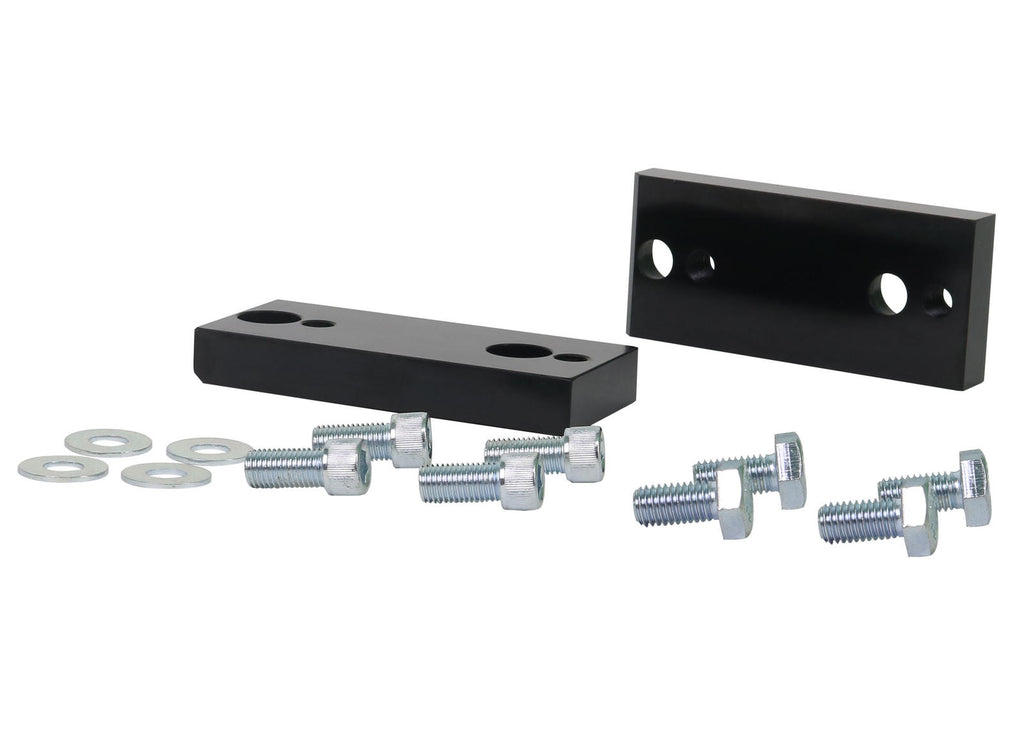 Distanziali riposizionamento supporti barra antirollio anteriore Whiteline per Toyota HiLux 2005-2015 e Foton Tunland P201 trazione integrale — confezione completa