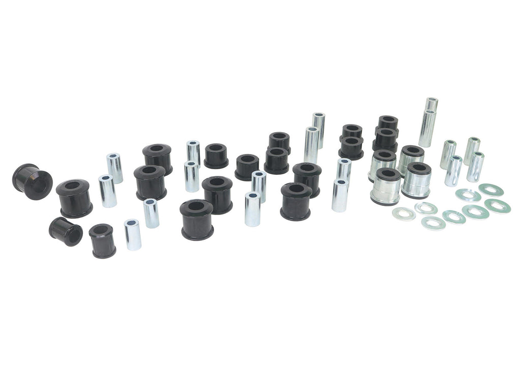 Kit boccole completo anteriore e posteriore Whiteline per Toyota Land Cruiser serie 100 IFS e Lexus LX470 — confezione completa