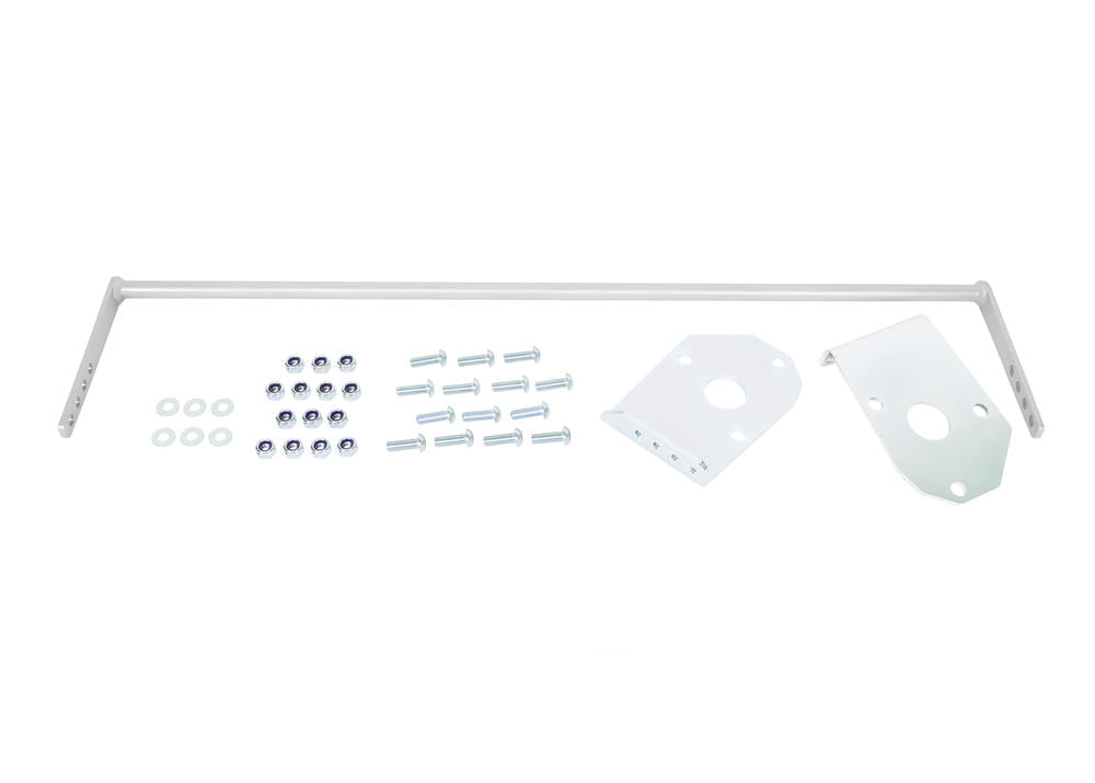 Barra antirollio posteriore 18 mm regolabile in 2 posizioni Whiteline per Renault Megane III e Megane CC — barra con staffe e minuteria