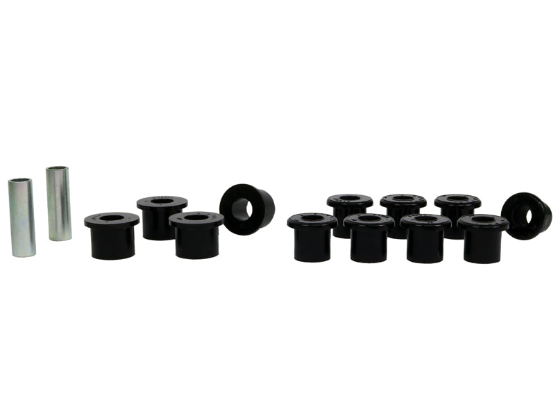 Kit boccole balestre posteriore — motori benzina 4 cilindri Whiteline per Nissan Navara D21, D22 trazione integrale — confezione completa