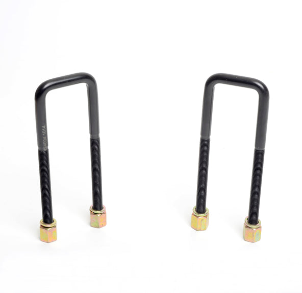 Cavallotti a U con profilo quadrato diametro interno 50 mm lunghezza 175 mm M12 Whiteline universali — confezione completa