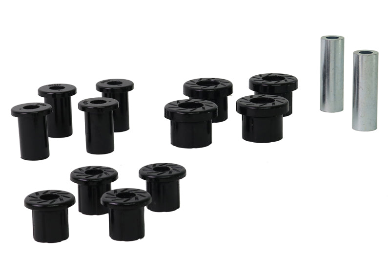 Kit boccole balestre posteriore Whiteline per Mitsubishi Triton MQ-MV e Nissan Navara D27 — confezione completa
