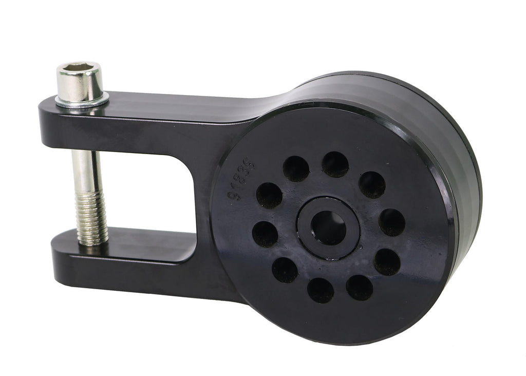 Supporto motore inferiore posteriore pitch-stop Whiteline in alluminio nero con boccola e bullone a brugola