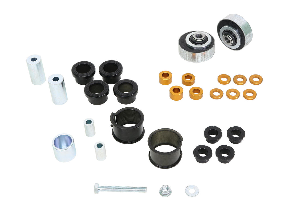 Kit boccole completo anteriore Whiteline per Subaru Impreza GV, VA WRX STi — confezione completa