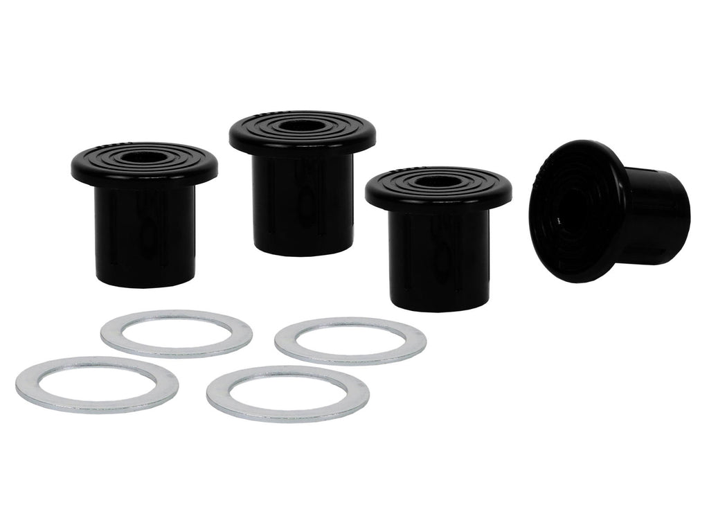 Boccole Whiteline balestra dell’asse posteriore, attacco biscottino balestra per Toyota Land Cruiser serie 76, 78 e 79 — con 4 rondelle, diametro esterno A 39,8 mm, lunghezza C 48,7 mm — confezione completa