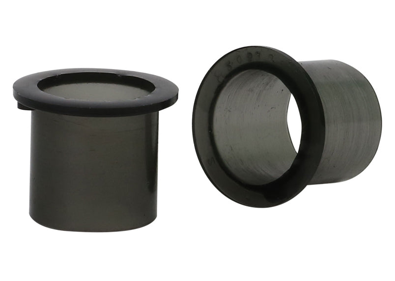 Due boccole cilindriche con flangia in poliuretano grigio scuro per braccio di rinvio sterzo Whiteline
