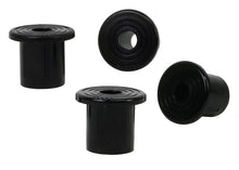 Boccole Whiteline balestra dell’asse posteriore, attacco biscottino balestra per Toyota Land Cruiser serie 76, 78 e 79 — larghezza interna piastra superiore biscottino 98 mm, diametro esterno A 39,8 mm, lunghezza C 48,7 mm — confezione completa