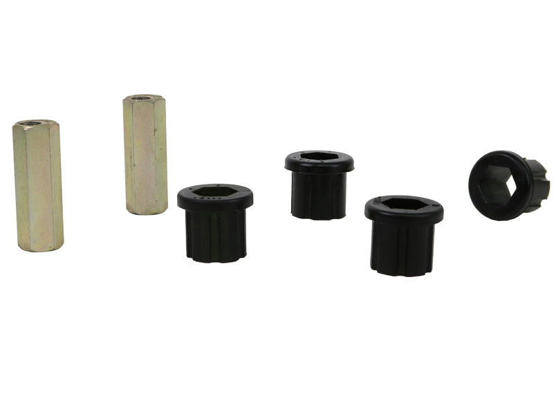 Kit boccole correzione sterzata indotta anteriore Whiteline per Chrysler 300C e Dodge Challenger, Charger — confezione completa