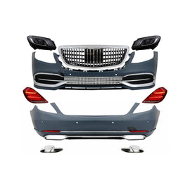 Convesion Body kit per Mercedes Classe S W222 restyling (2013-2017) con fari anteriori e fanali posteriori Full LED