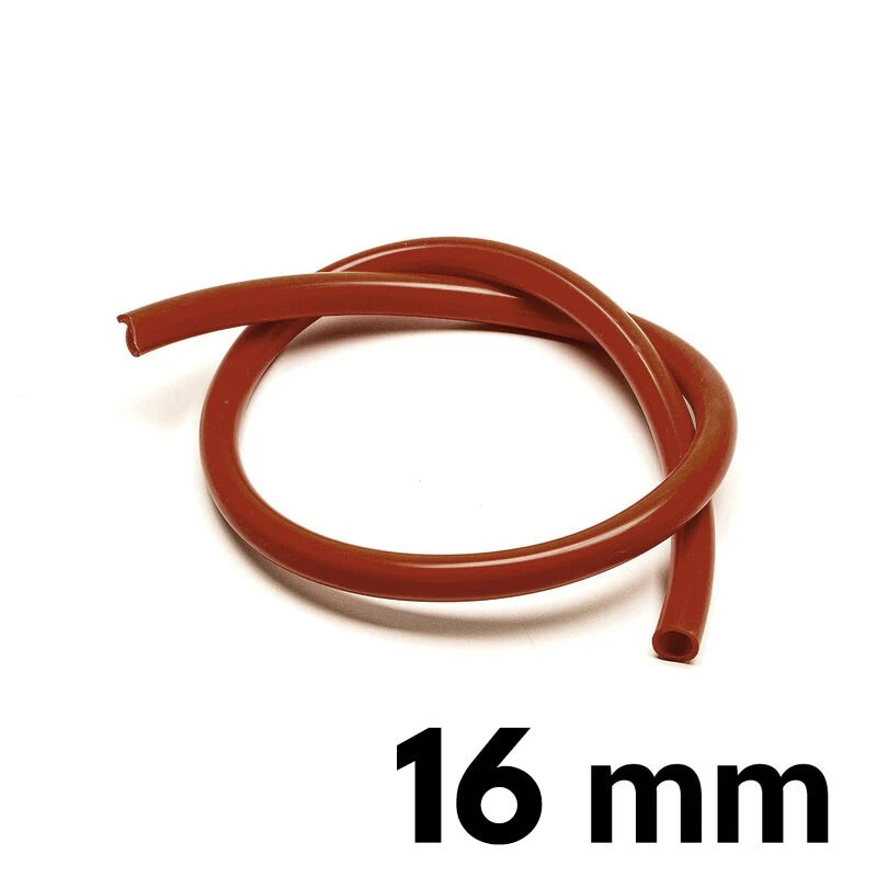 Tubo in silicone per depressione al metro — 16 mm / Rosso scuro