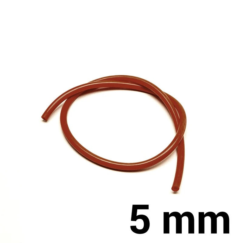Tubo in silicone per depressione al metro — 5 mm / Rosso scuro