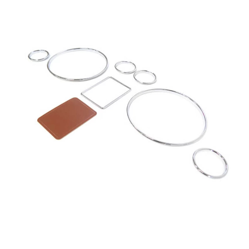 Cruscotto strumentazione anelli per Audi A3 8L 96-03, A4 B5 94-01, A6 C5 97-04 cromato