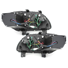 Luce diurna fari anteriori LED DRL per VW Touran 1T Caddy (02.2003-10.2006) nero