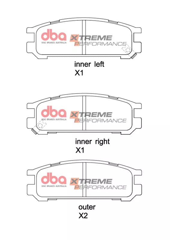 Pastiglie freni Xtreme Performance - Rear - Subaru Impreza 1993-2002 / Subaru Impreza Sport 1996-2001 / Subaru Legacy BC5 1992-1994 / Subaru Legacy BC7 1990-1994 (+11 modelli)