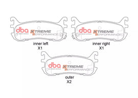 Pastiglie freni Xtreme Performance - pastiglia 11.8 mm - asse posteriore - Mazda MX5 (Mk1) (NA) 1994-1998 / Mazda MX5 (Mk2) (NB) 1998-2005