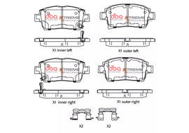 Pastiglie freni Xtreme Performance - Front - Toyota Celica ZZT230 1999-2002 / Toyota MR2 (Mk3) 2000-2007 / Toyota Prius NHW11 2000-2004 / Toyota Will 2000-2002 / Toyota Will ZZE127 2001 (+7 modelli)