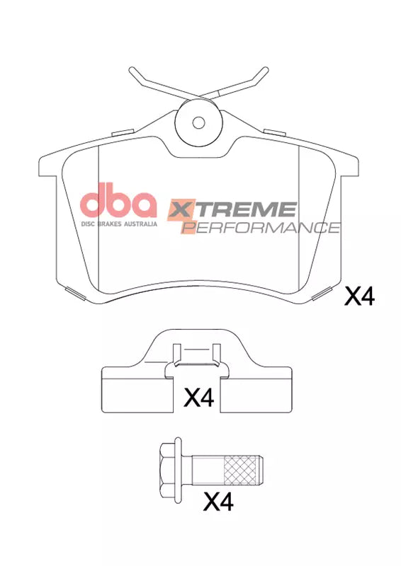 Pastiglie freni Xtreme Performance - Rear - Audi A1 8X 2010-2018 / Audi A1 GB 2018 / Audi A2 8Z 2002-2005 / Audi A3 8P 2006-2013 / Audi A3 Cabrio 8P 2008-2013 / Audi A3 quattro 8P 2004-2007 (+152 modelli)
