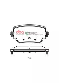 Pastiglie freni Street Performance - Rear - Mercedes-Benz A-Class (W177) A160 2018 / Mercedes-Benz A-Class (W177) A160D 2019 / Mercedes-Benz A-Class (W177) A180 2018 (+57 modelli)