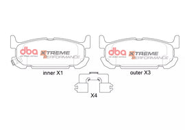Pastiglie freni Xtreme Performance - Mazda MX5 (Mk2) (NB) Sport NB 2001-2005