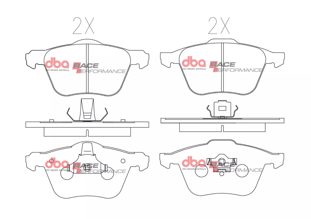Pastiglie freni Race Performance - asse anteriore - Volvo S60 (Mk1) 2000-2010 / Volvo S60 (Mk1) T5 2000-2007 / Volvo S80 (Mk1) 1998-2006 / Volvo S80 (Mk1) T6 1998-2006 / Volvo V70 (Mk2) 2000-2007 (+2 modelli)
