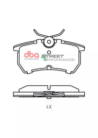 Pastiglie freni Street Performance - Rear - Ford Fiesta (Mk6) 2004-2008 / Ford Fiesta (Mk7) 2012-2017 / Ford Focus (Mk1) 1998-2005 / Ford Focus 2 1998-2005 / Ford Puma Racing 1999-2000