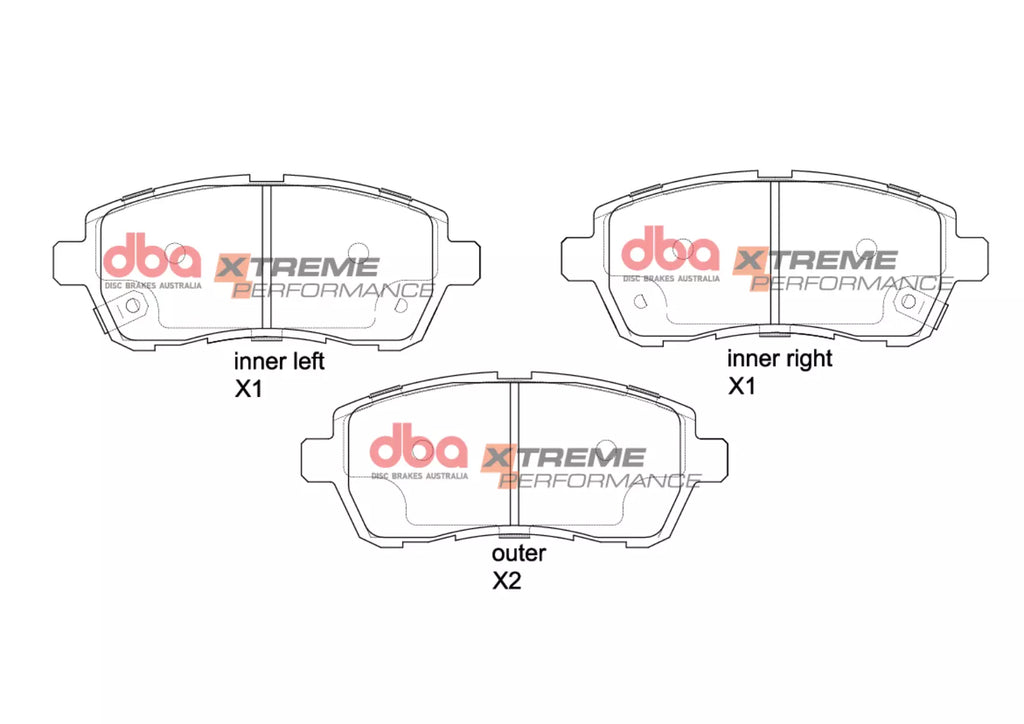 Pastiglie freni Xtreme Performance - asse anteriore - Mazda 2 2007-2014 / Suzuki Baleno 2016 / Suzuki Swift 2010-2021 / Suzuki Swift SZ2 2010-2017 / Suzuki Swift SZ3 2010-2017 (+2 modelli)