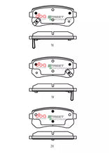 Carica l'immagine nel visualizzatore di Gallery, Pastiglie freni Street Performance - Front - Hyundai Accent 2006-2011 / Hyundai Kona 2017-2019 / Hyundai Tucson Mk3 2015-2020 / Hyundai i-20 PB 2008-2015 / Hyundai i-30 FD 2007-2012 (+8 modelli)